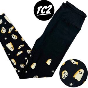 LuLaRoe Leggings 2 Pair Halloween Bundle TC2 Ghost Skull Pumpkin